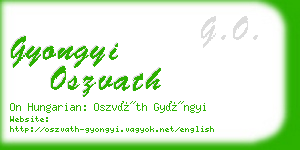 gyongyi oszvath business card